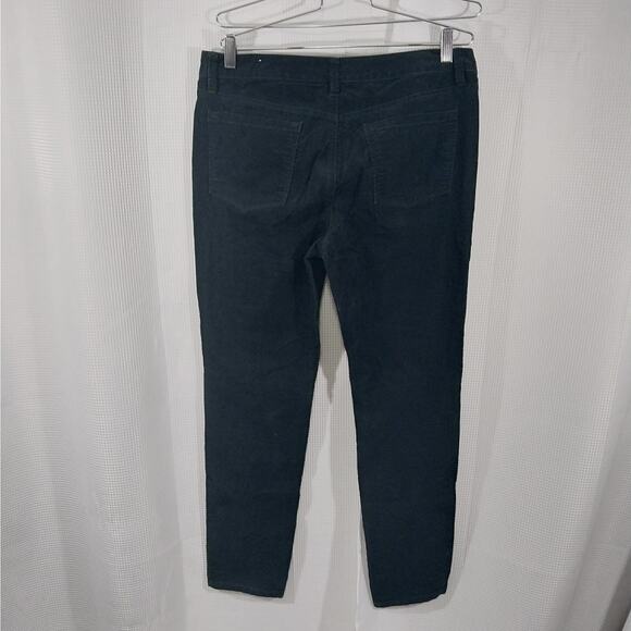 ANN TAYLOR LOFT! RICH BLACK FINE WALE CORDUROY STRETCH SKINNY PANTS SLACKS!SZ 10 - Picture 5 of 11